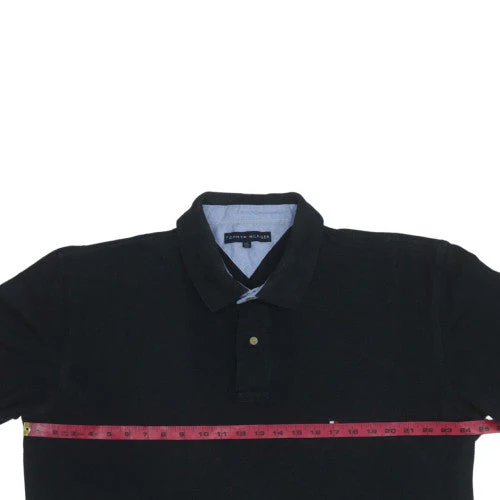 Tommy Hilfiger Men's Black 2XL Cotton Short Sleeve Polo Shirt - Image 3