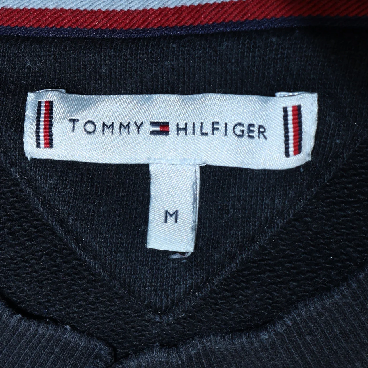 Tommy Hilfiger Men's Black Logo Sleeve Pullover Sweatshirt Medium - Image 5