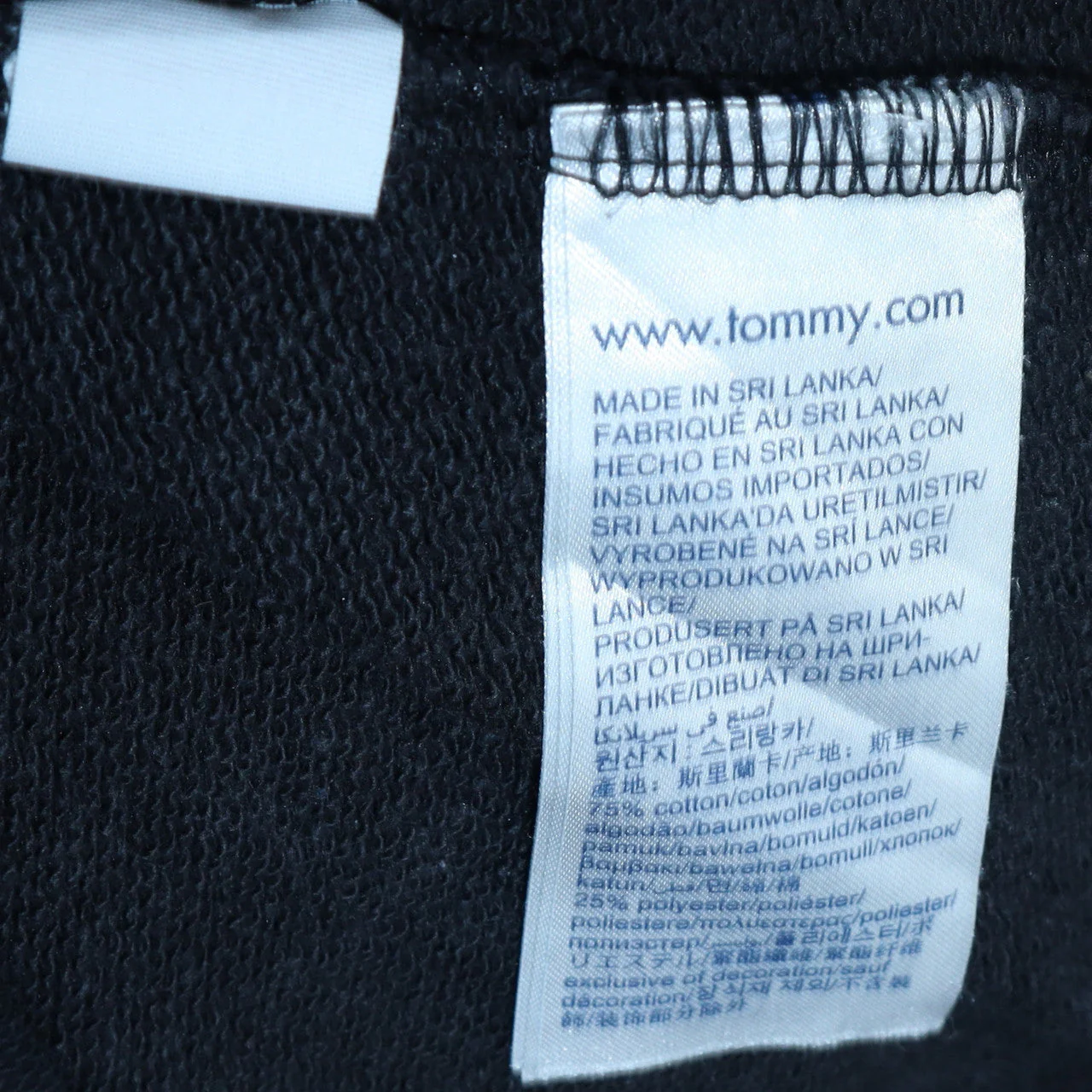 Tommy Hilfiger Men's Black Logo Sleeve Pullover Sweatshirt Medium - Image 6
