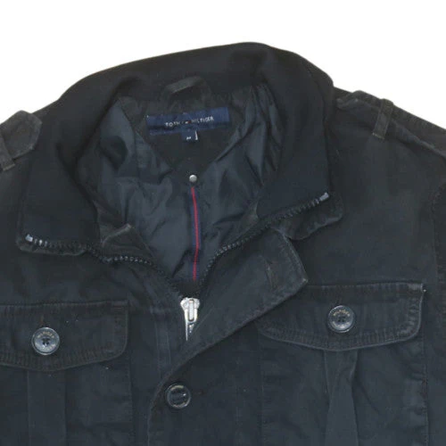Tommy Hilfiger Men's Black Military Style Jacket Size M - Image 7