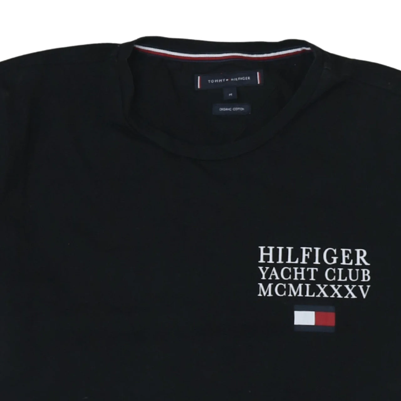 Tommy Hilfiger Men's Black Nautical Logo Cotton T-Shirt M - Image 8