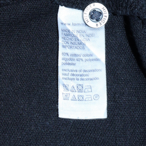 Tommy Hilfiger Men's Black Regular Fit Cotton Polo Shirt M - Image 5