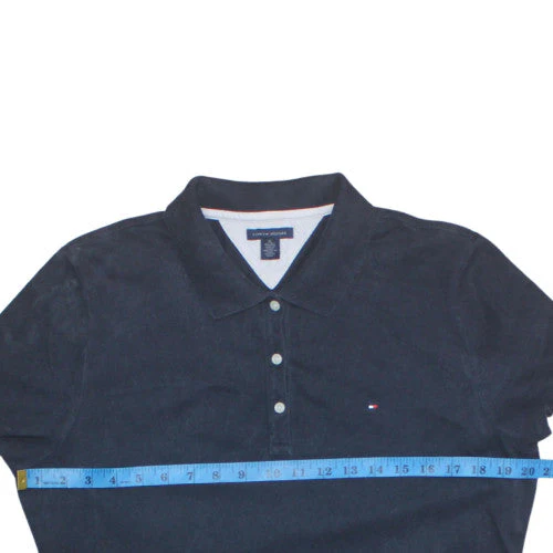 Tommy Hilfiger Men's Black XL Cotton Polo Shirt Classic Logo - Image 3