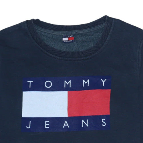 Tommy Hilfiger Mens Blue 2XL Pullover Sweatshirt Logo Crew Neck - Image 8