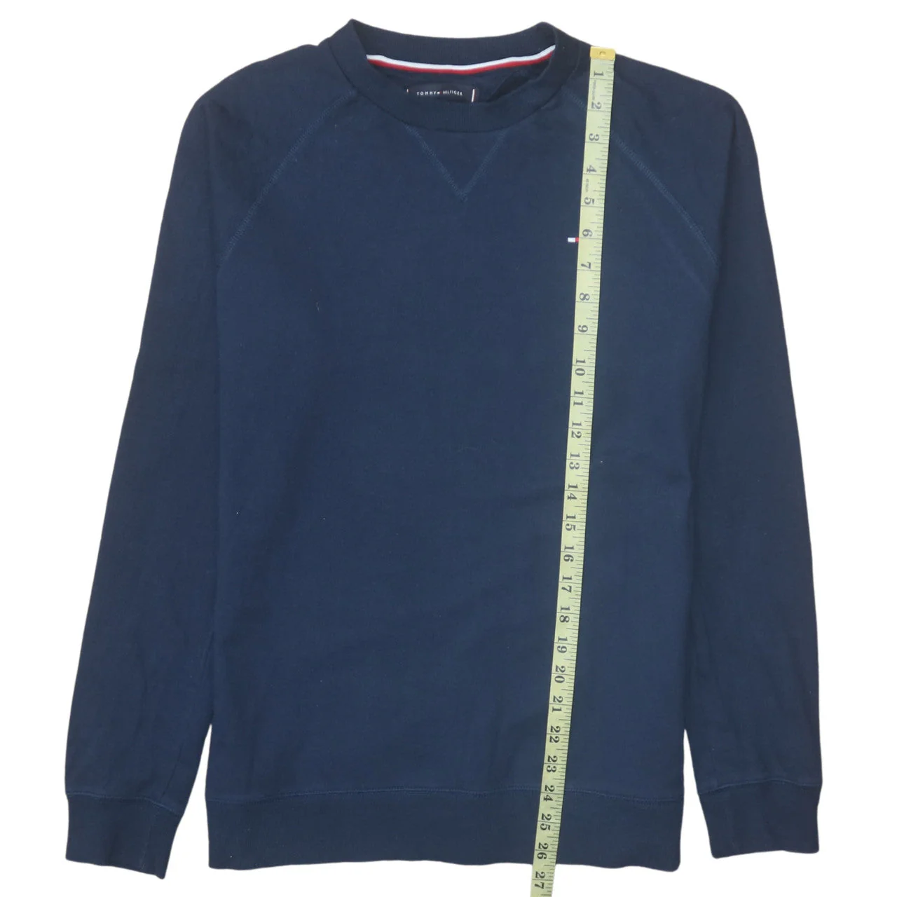 Tommy Hilfiger Men's Blue Cotton Crew Neck Sweatshirt M - Image 2