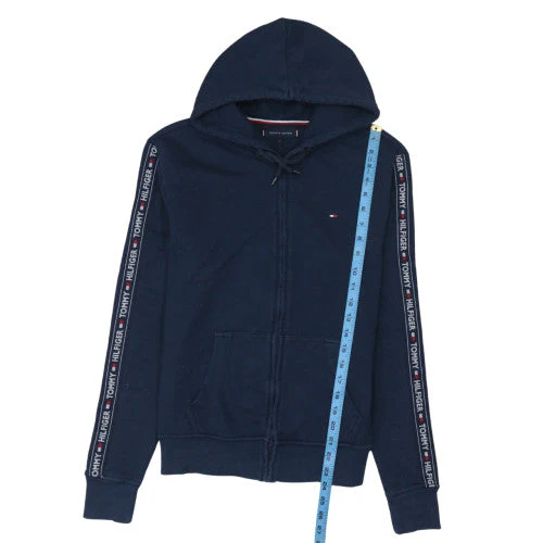 Tommy Hilfiger Men's Blue Full Zip Hoodie S Classic Logo Style - Image 3