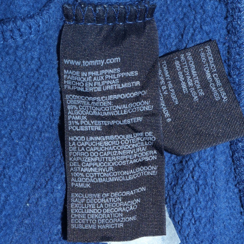 Tommy Hilfiger Men's Blue Full Zip Hoodie Size M Cotton Fleece - Image 5