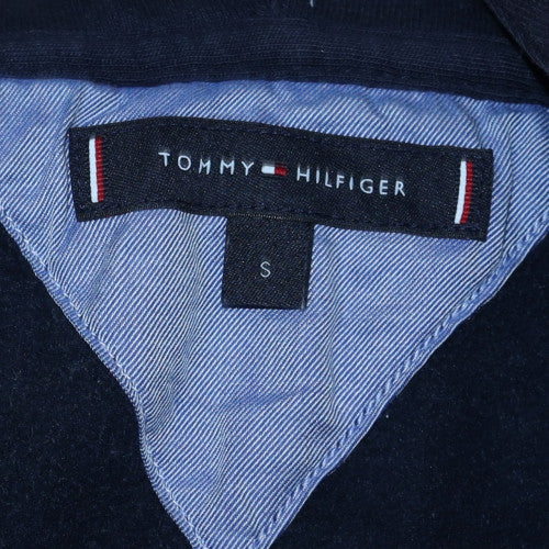 Tommy Hilfiger Men's Blue Full Zip Hoodie Size S Logo Fleece - Image 5