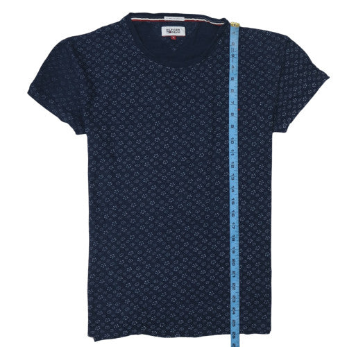 Tommy Hilfiger Men's Blue Geometric Short Sleeve Cotton T-Shirt S - Image 3