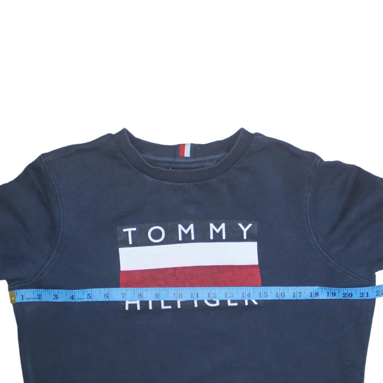 Tommy Hilfiger Men's Blue Logo Pullover Sweatshirt Size L - Image 2