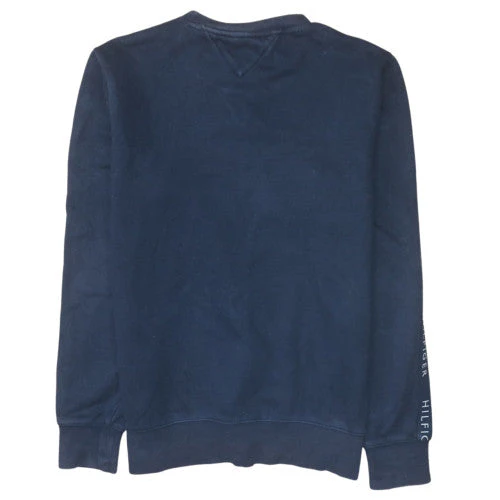 Tommy Hilfiger Men's Blue Logo Sleeve Pullover Sweatshirt Size L - Image 4