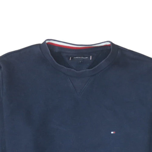 Tommy Hilfiger Men's Blue Logo Sleeve Pullover Sweatshirt Size L - Image 8