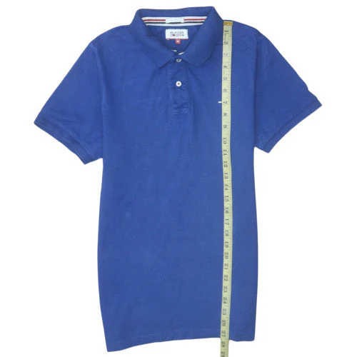 Tommy Hilfiger Men's Blue M Cotton Short Sleeve Polo Shirt - Image 3