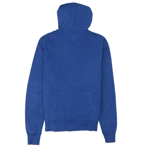 Tommy Hilfiger Men's Blue Pullover Hoodie M Graphic Fleece Sweatshirt - Image 4