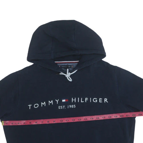 Tommy Hilfiger Men's Blue Pullover Hoodie Size M Embroidered Logo - Image 2