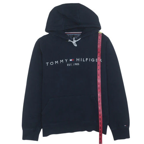 Tommy Hilfiger Men's Blue Pullover Hoodie Size M Embroidered Logo - Image 3