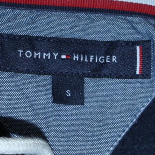Tommy Hilfiger Men's Blue Pullover Hoodie Small Logo Fleece - Image 5