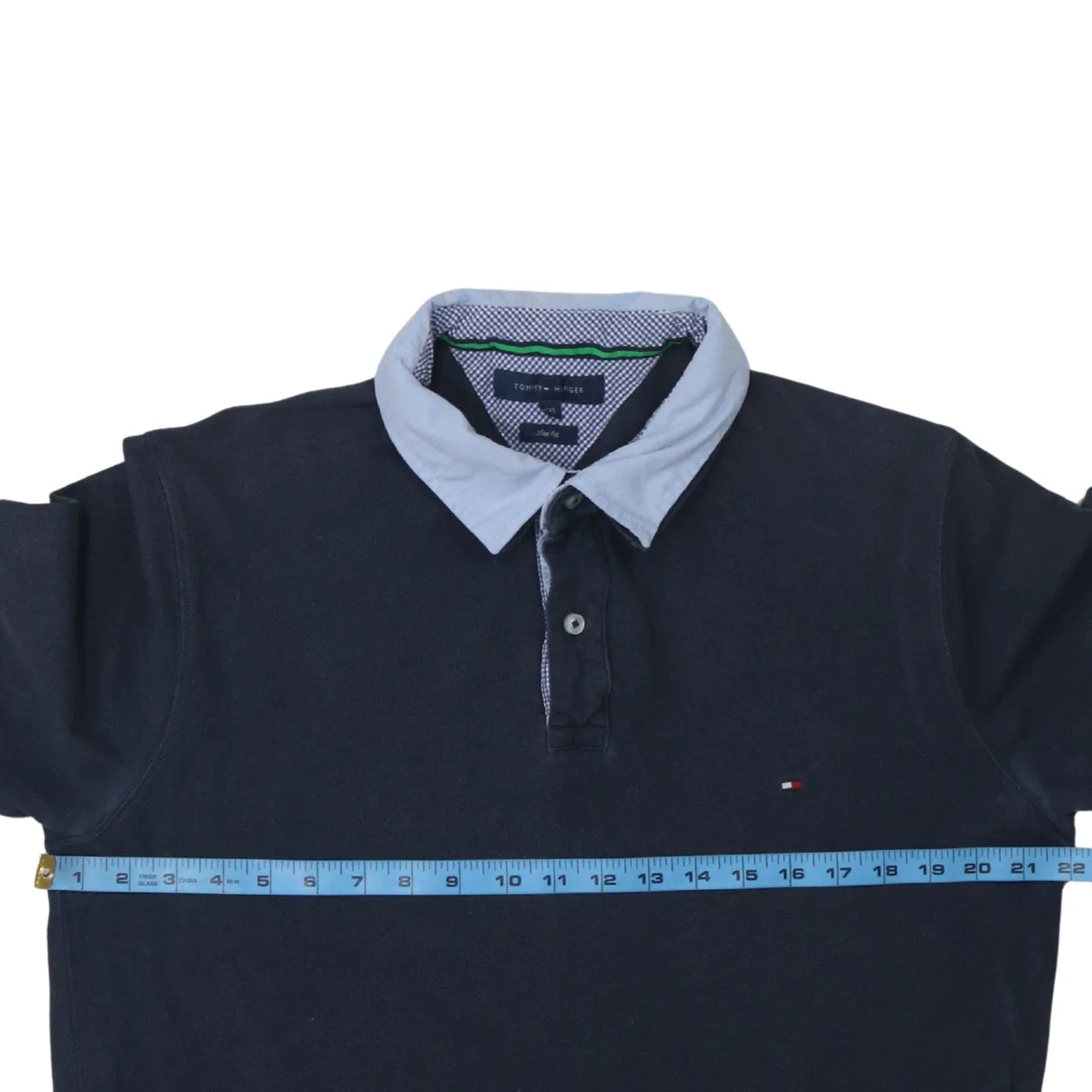 Tommy Hilfiger Men's Blue Slim Fit 2XL Polo Shirt - Image 3