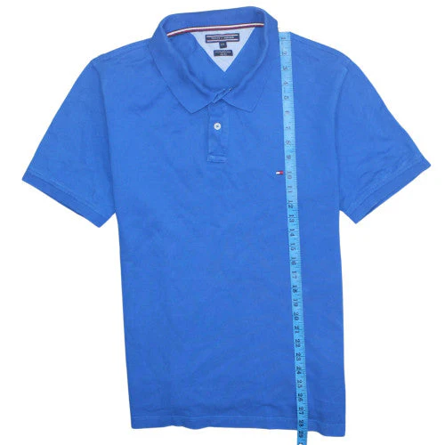 Tommy Hilfiger Men's Blue Slim Fit Cotton Polo Shirt 2XL - Image 2