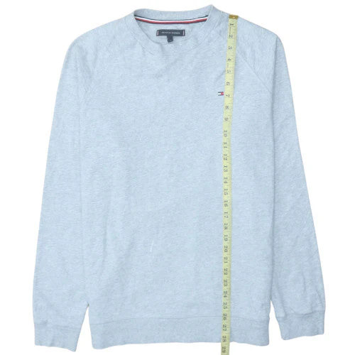 Tommy Hilfiger Mens Grey Cotton Crew Neck Sweatshirt Size L - Image 3