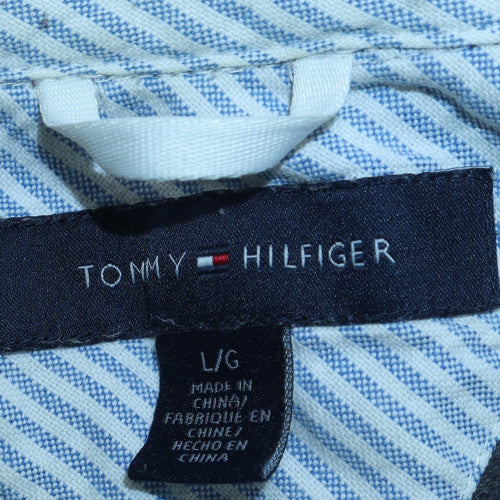 Tommy Hilfiger Mens Grey Cotton Polo Shirt L Preppy Embroidered - Image 5