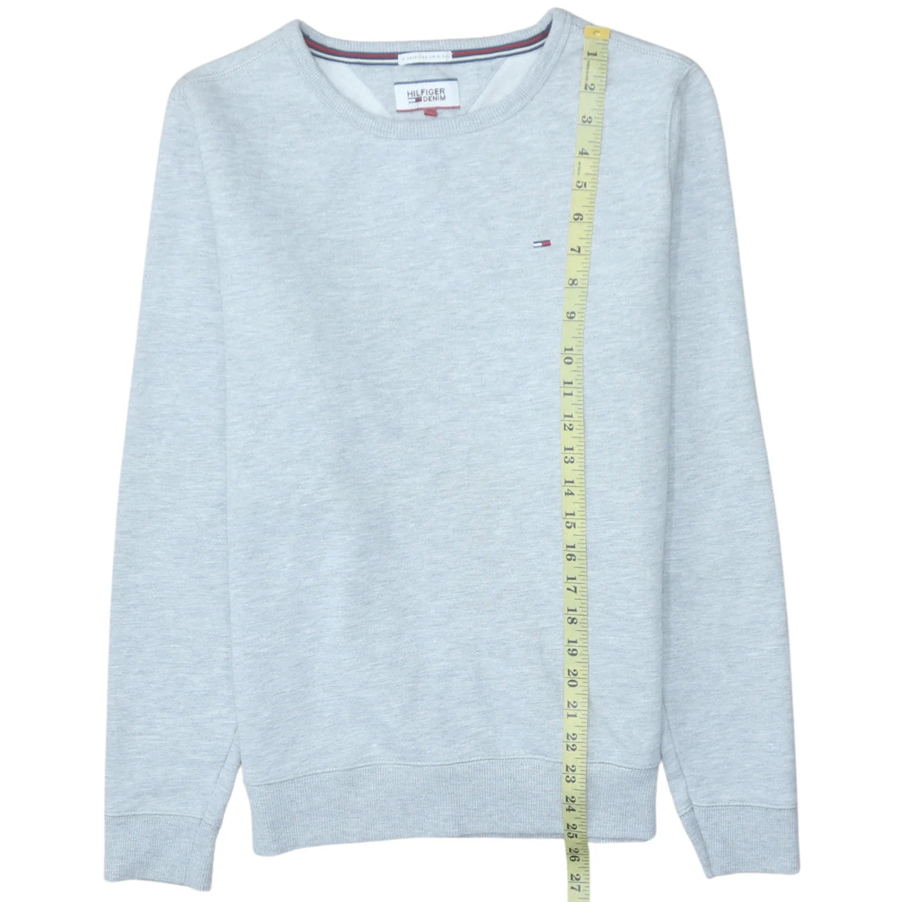 Tommy Hilfiger Men's Grey Crew Neck Cotton Pullover Sweatshirt M - Image 2