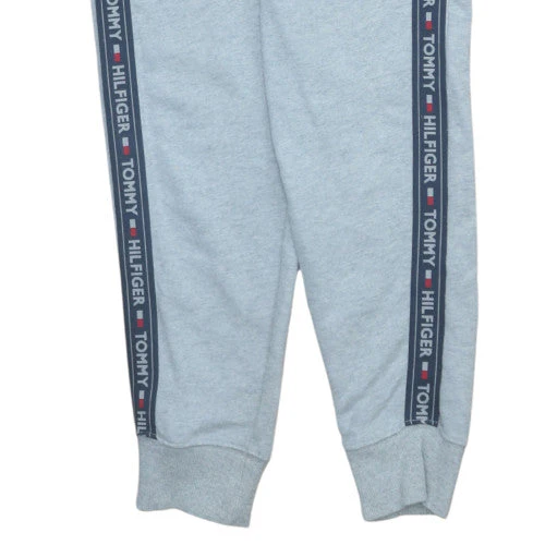 Tommy Hilfiger Men's Grey Jogger Trousers Size S Logo Tape Cotton Blend - Image 8
