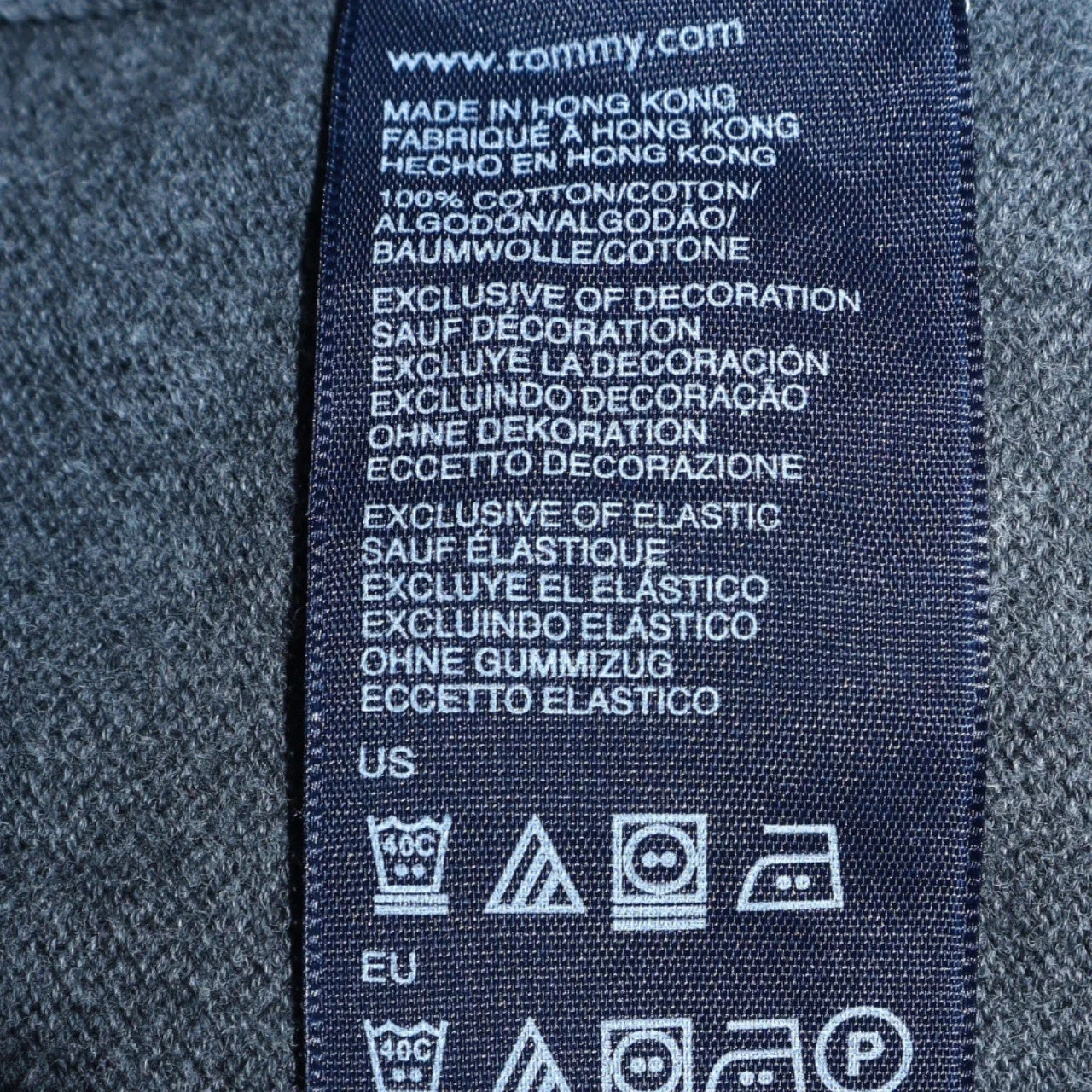 Tommy Hilfiger Men's Grey V-Neck Cotton Knit Sweatshirt Size L - Image 6