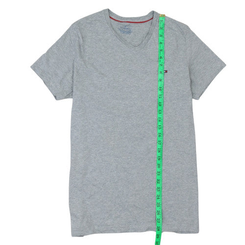 Tommy Hilfiger Men's Grey V-Neck Cotton T-Shirt Size S - Image 3
