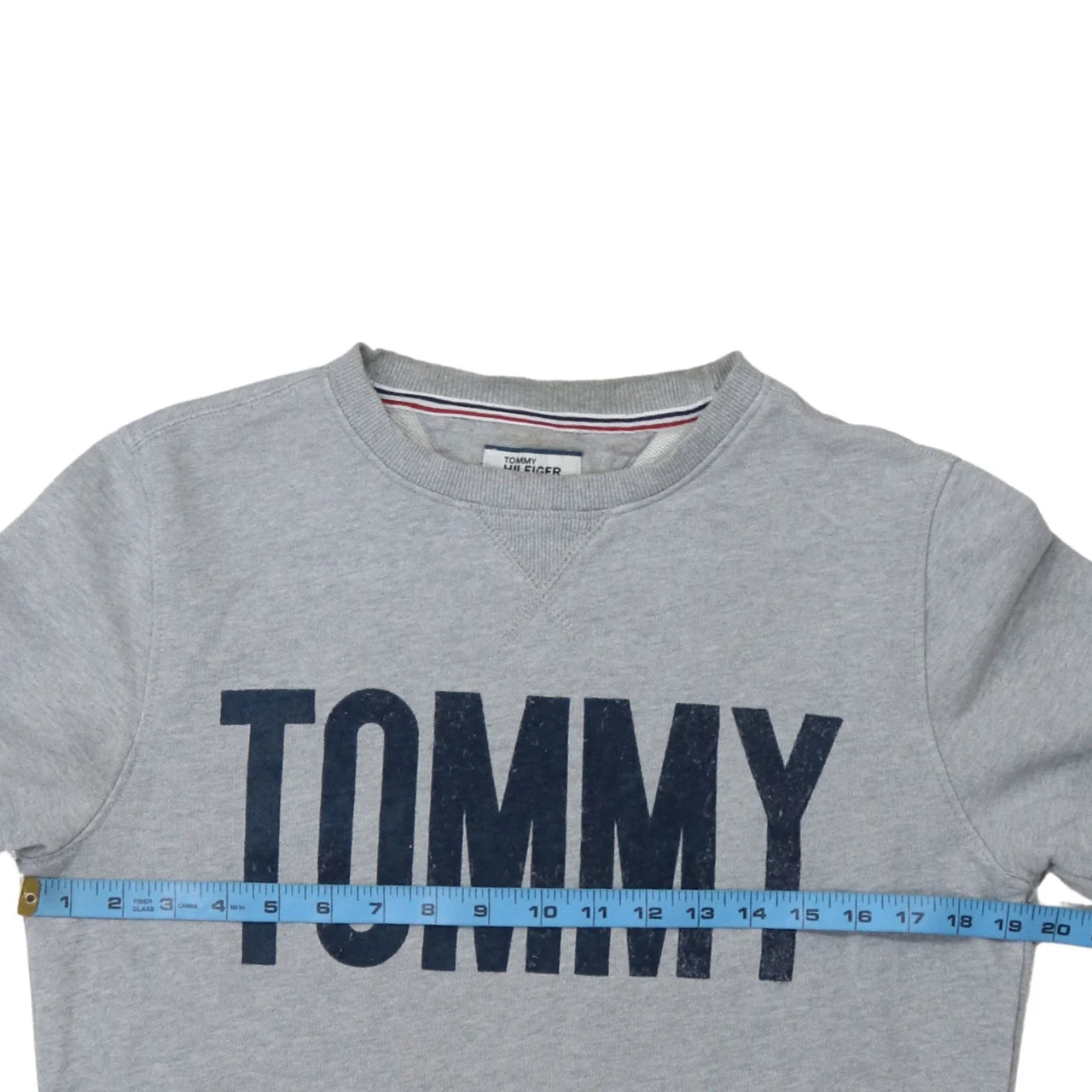 Tommy Hilfiger Men's Grey XS Pullover Sweatshirt Logo Crew Neck - Image 3