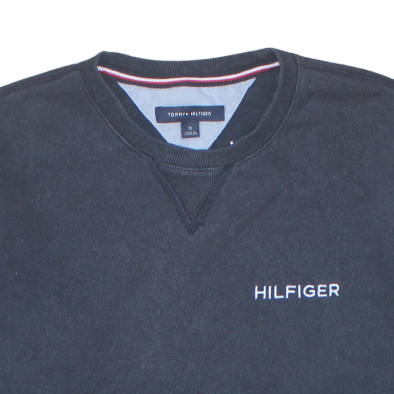 Tommy Hilfiger Men's Navy Blue Crew Neck Cotton Sweatshirt M - Image 7