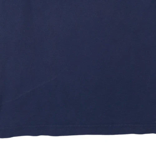 Tommy Hilfiger Men's Navy Blue Slim Fit Organic Cotton Polo L - Image 8