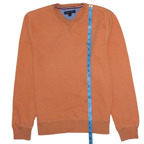 Tommy Hilfiger Men's Orange Crew Neck Pullover Sweatshirt M - Image 2
