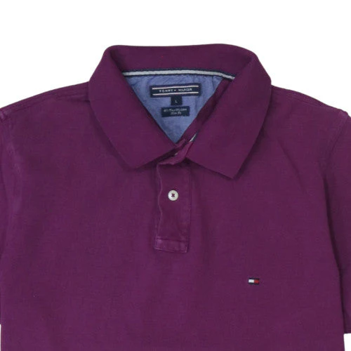 Tommy Hilfiger Men's Purple Slim Fit Cotton Polo Shirt L - Image 7