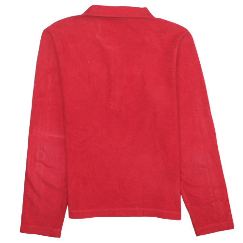 Tommy Hilfiger Men's Red 1/4 Zip Fleece Sweatshirt Size M - Image 4