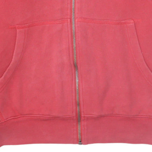 Tommy Hilfiger Men's Red Full Zip Hoodie XS Classic Logo Fleece - Image 7