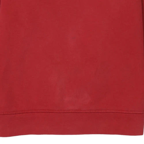 Tommy Hilfiger Men's Red Pullover Hoodie M Logo Fleece Sweatshirt - Image 6