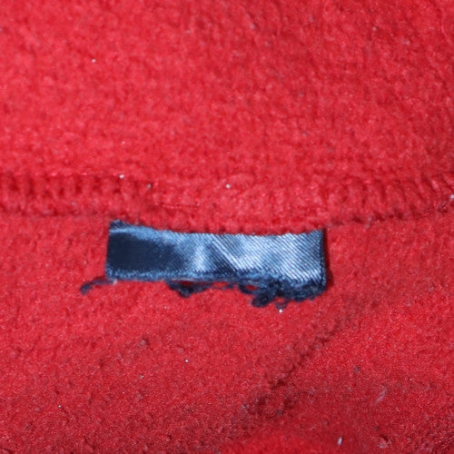 Tommy Hilfiger Men's Red Pullover Hoodie M Logo Fleece Sweatshirt - Image 8