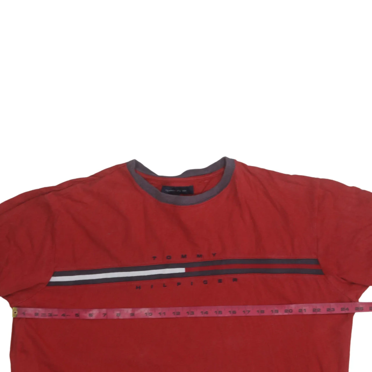 Tommy Hilfiger Men's Red XL Crew Neck Logo T-Shirt - Image 2