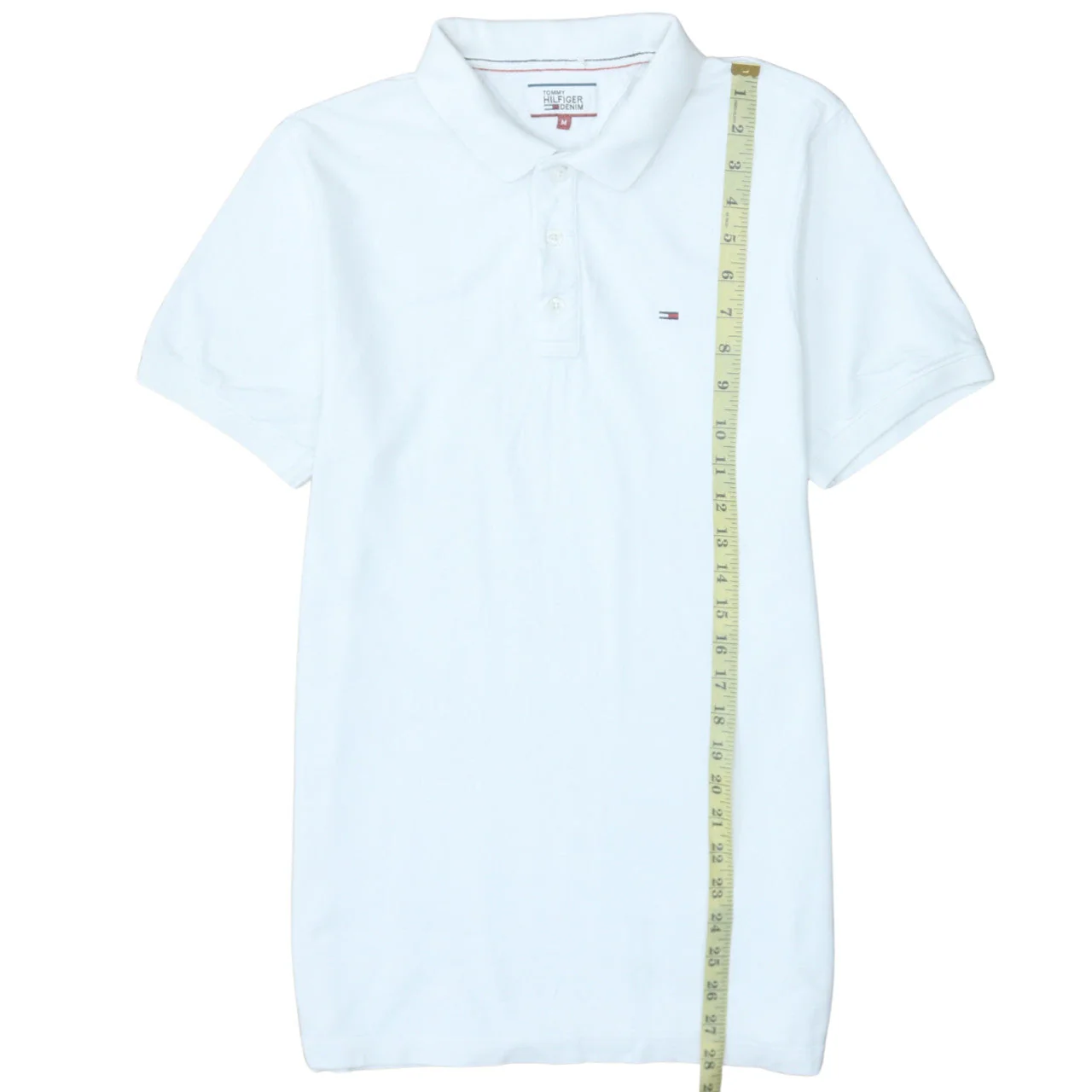 Tommy Hilfiger Men's White Cotton Polo Shirt Size M - Image 3