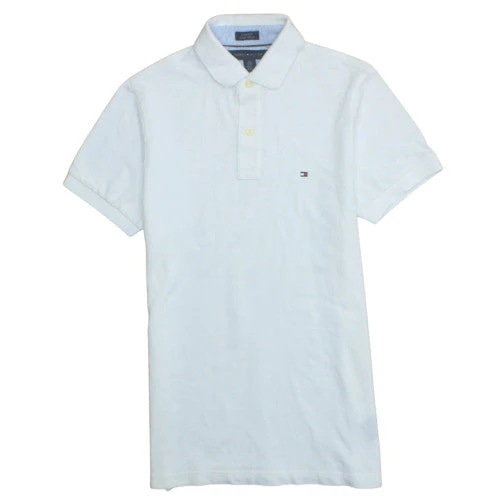 Tommy Hilfiger Men's White Slim Fit Polo Shirt XS Cotton Classic
