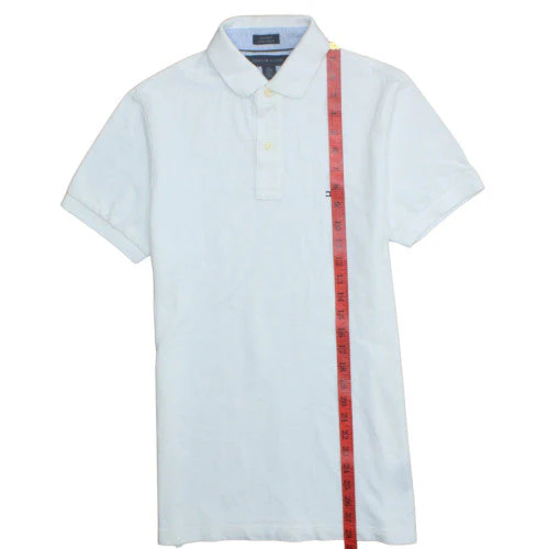 Tommy Hilfiger Men's White Slim Fit Polo Shirt XS Cotton Classic - Image 2