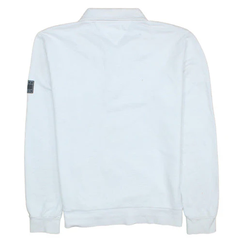 Tommy Hilfiger Mens White XL 1/4 Zip Sweatshirt Regular Fit - Image 4