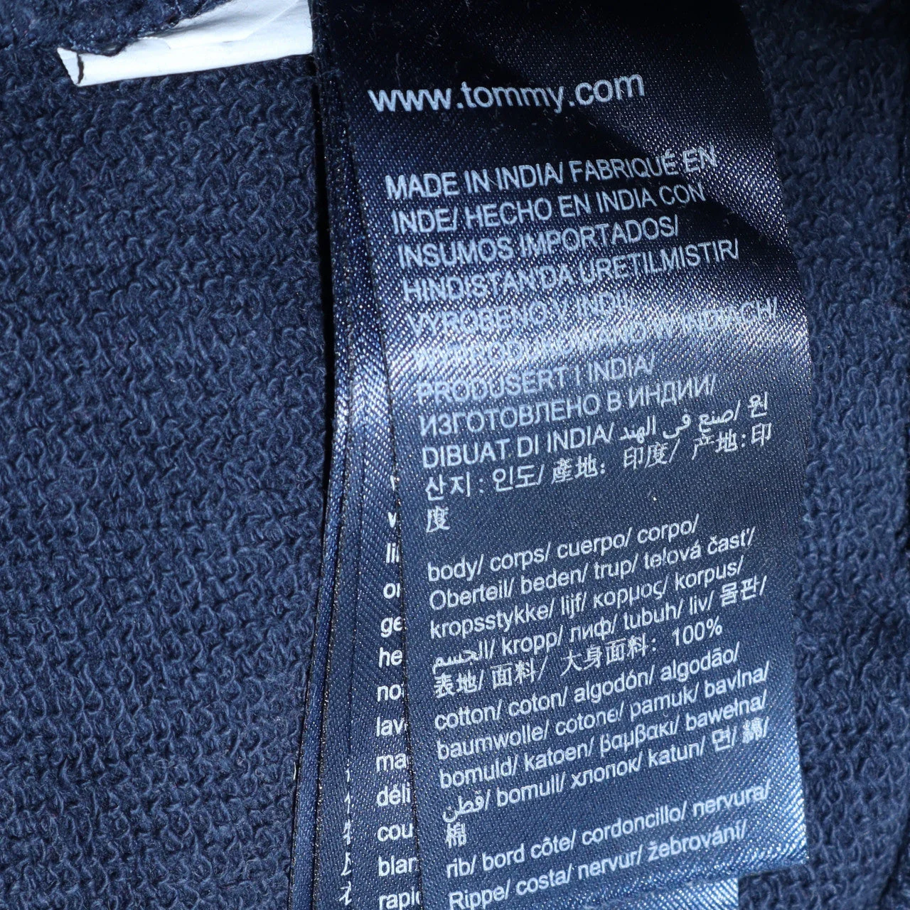 Tommy Hilfiger Teens Blue Cotton Embroidered Sweatshirt Size 164 - Image 5