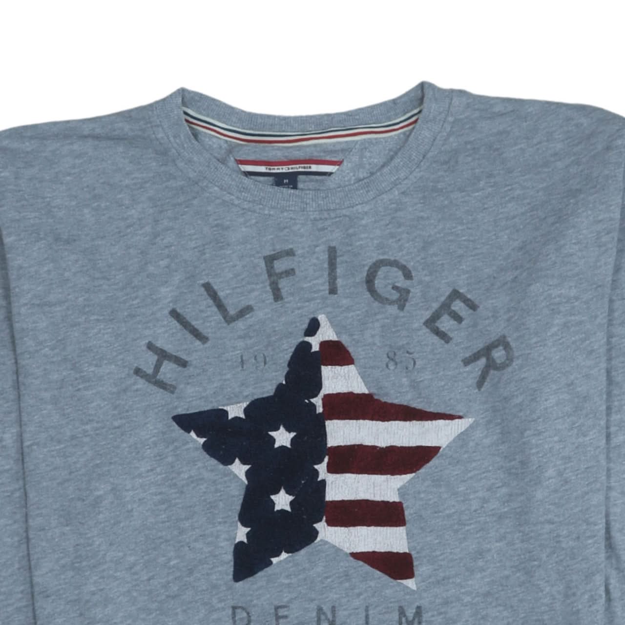 Tommy Hilfiger Women Blue Crew Neck Pullover Sweatshirt Medium - Image 6