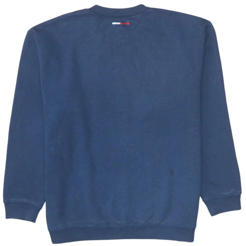 Tommy Hilfiger Women Navy Blue Crew Neck Cotton Sweatshirt L - Image 4