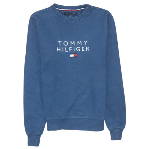 Tommy Hilfiger Womens Blue XS Crew Neck Pullover Sweatshirt