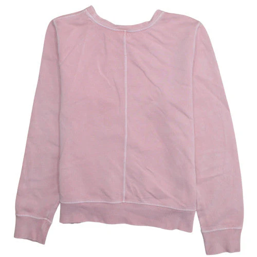 Tommy Hilfiger Women's Pink Cotton Crew Neck Pullover Sweatshirt Size S - Image 4