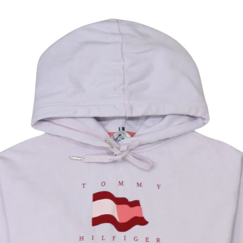 Tommy Hilfiger Women's White Small Pullover Hoodie with Logo Design - Image 8