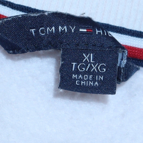 Tommy Hilfiger Women's White XL Crew Neck Cotton Sweatshirt - Image 5